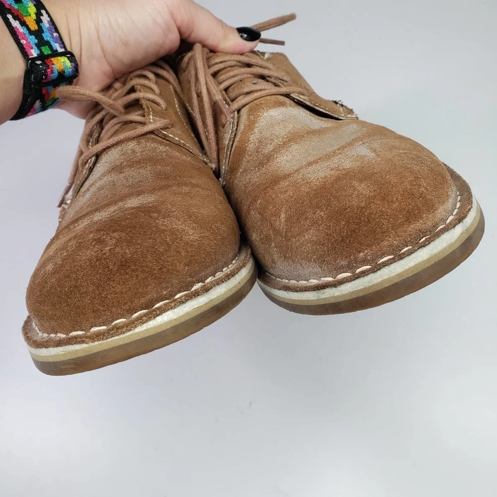 Steve Madden Stannis Brushed Suede Leather Oxford Men's 10‎ Tan